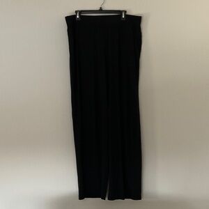 Eileen Fisher Black Pull-on Pants Flowy Style Size XL Made in USA